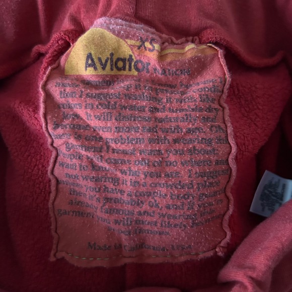 Aviator Nation Sweatpants Red Blue Rainbow Stripe Joggers Women's Size XS - Picture 6 of 7